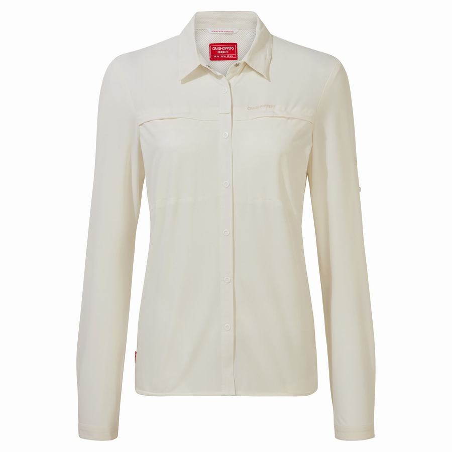 Camisas Craghoppers NosiLife Pro IV Long Sleeved Mujer Blancos | SCO7437AR