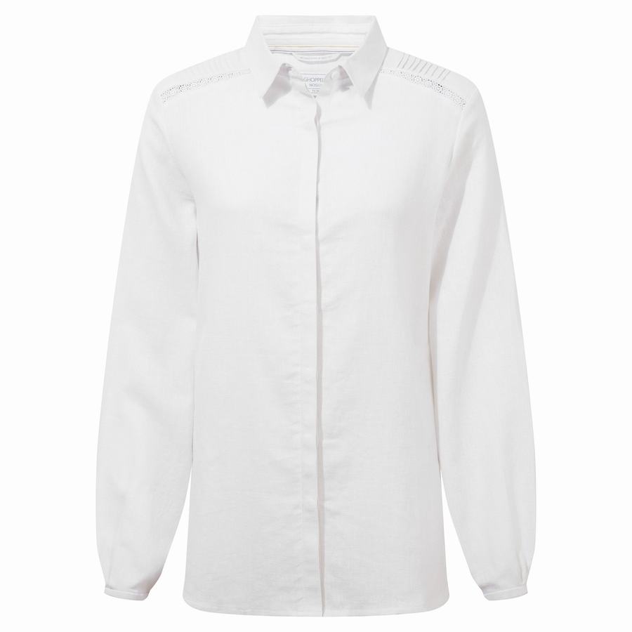 Camisas Craghoppers Nosibotanical Bralio Mujer Blancos | DKR3630PN