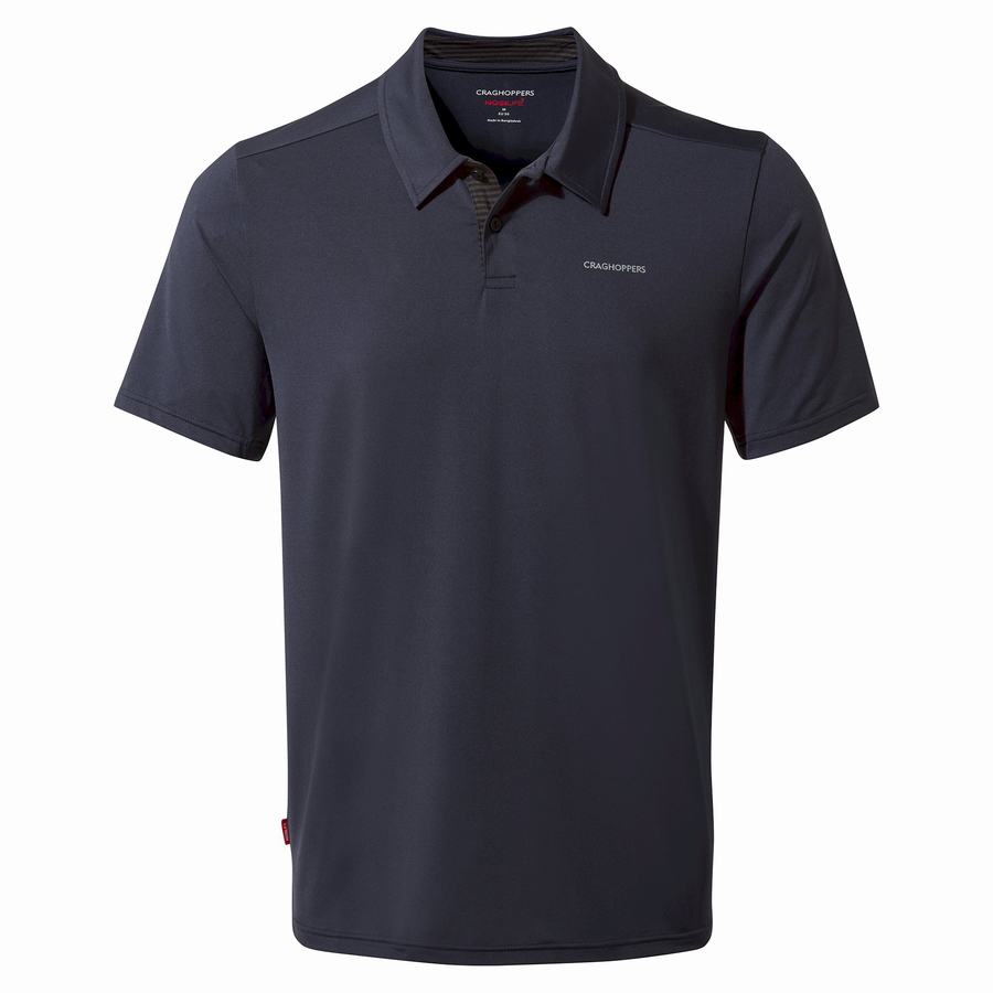 Camisetas Craghoppers NosiLife Pro Corta Sleeved Polo Hombre Azules Azul Marino | YWA7559CG