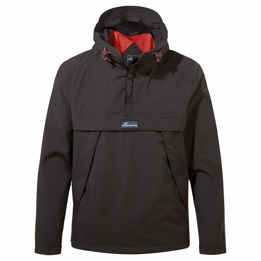 Chaquetas Craghoppers Impermeables Anderson Cagoule Hombre Negros | UFO4010ZG