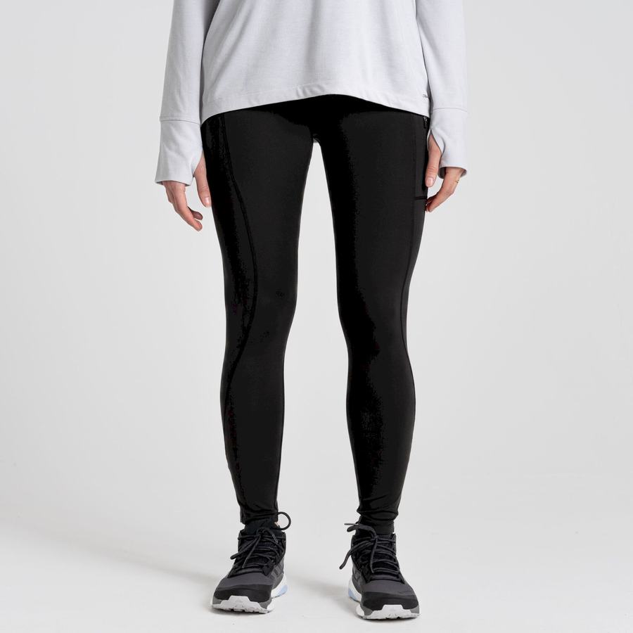 Leggins Craghoppers Kiwi Pro Mujer Negros | JMB3464HS