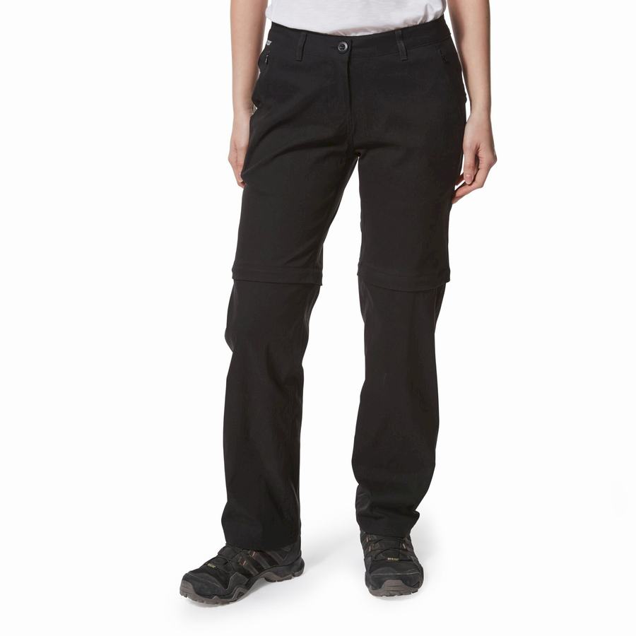 Pantalones Craghoppers Kiwi Pro II Mujer Negros | HPH6463WR