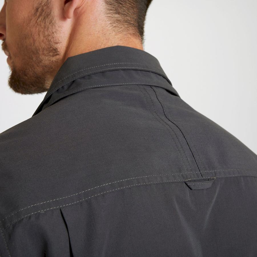 Camisas Craghoppers Expert Kiwi Long Sleeved Hombre Grises Oscuro | AHD9849WW