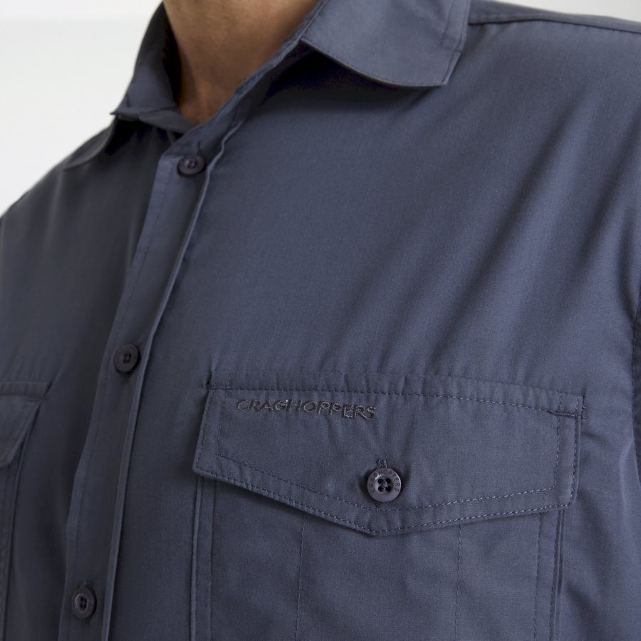 Camisas Craghoppers Kiwi Corta Sleeved Hombre Azules | QKK3529SM