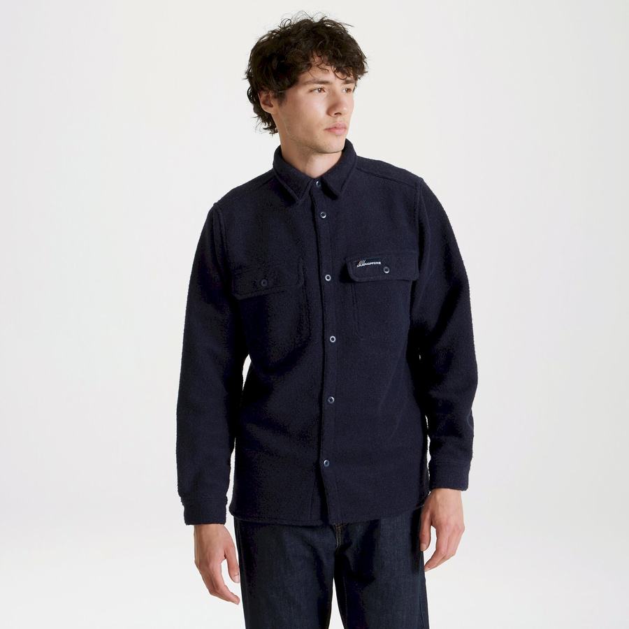 Camisas Craghoppers Leroy Long Sleeved Hombre Azules Azul Marino | SBA7412SL