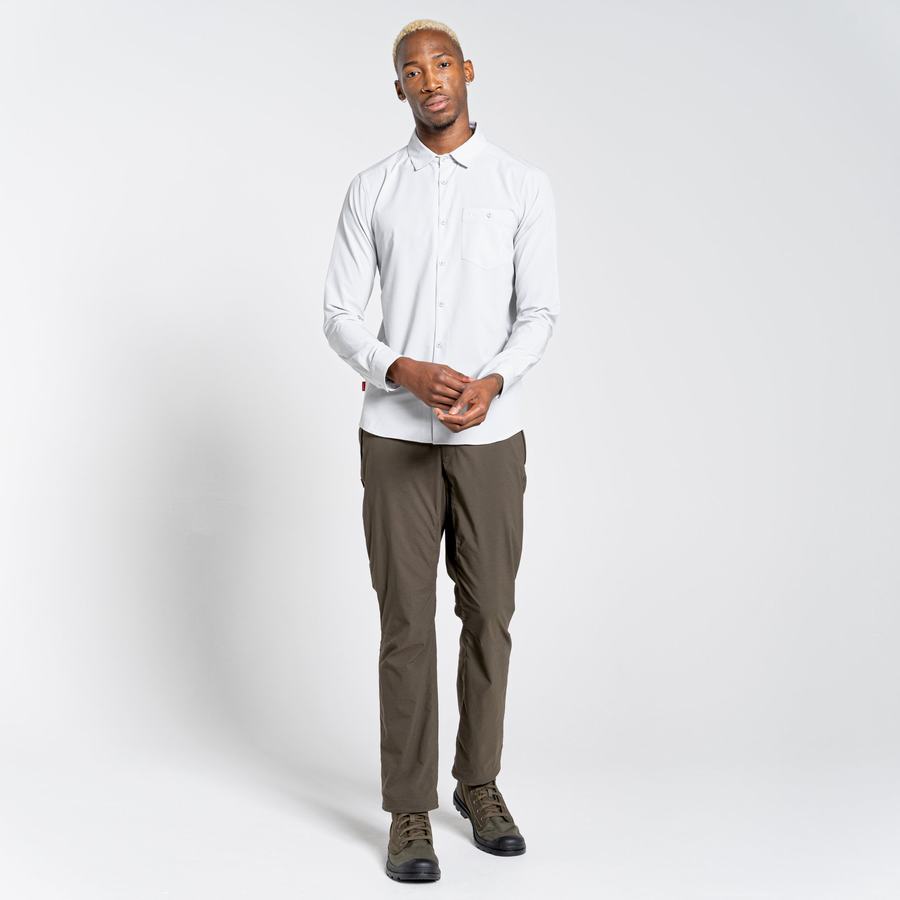 Camisas Craghoppers NosiLife Hedley Long Sleeved Hombre Plateados | WAK6716LA