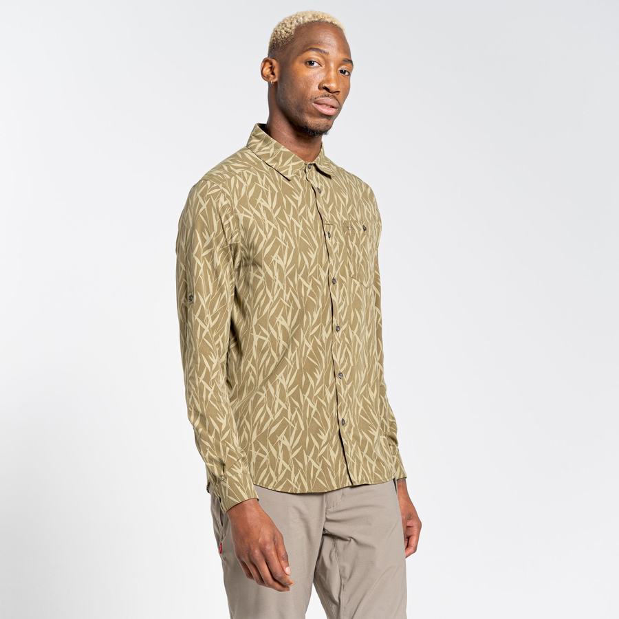 Camisas Craghoppers NosiLife Pinyon Long Sleeved Hombre Verdes | BAM6250QZ