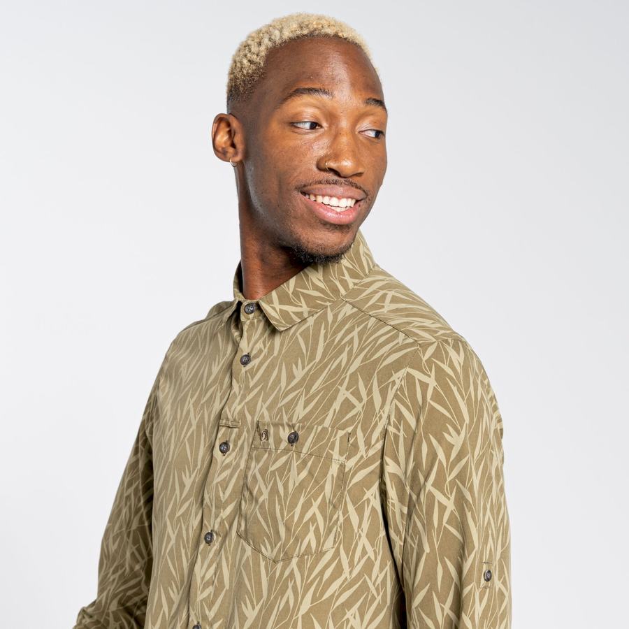 Camisas Craghoppers NosiLife Pinyon Long Sleeved Hombre Verdes | BAM6250QZ