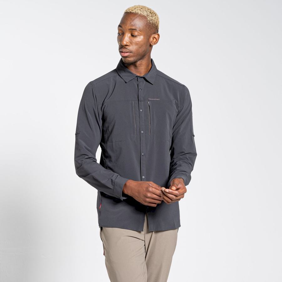 Camisas Craghoppers NosiLife Pro IV Long Sleeved Hombre Negros | BGY996TM
