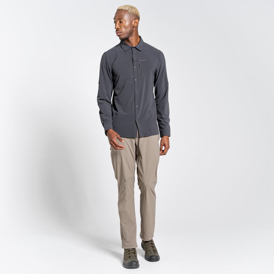 Camisas Craghoppers NosiLife Pro IV Long Sleeved Hombre Negros | BGY996TM