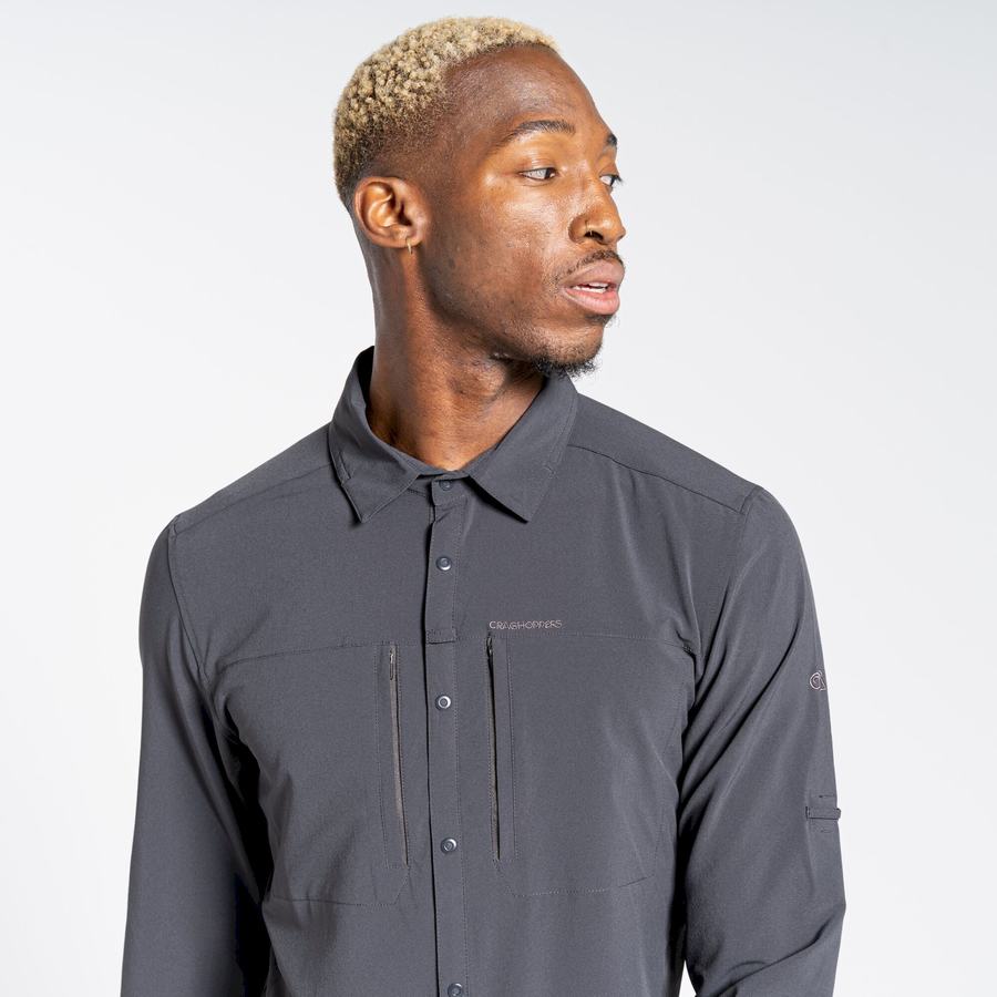 Camisas Craghoppers NosiLife Pro IV Long Sleeved Hombre Negros | BGY996TM