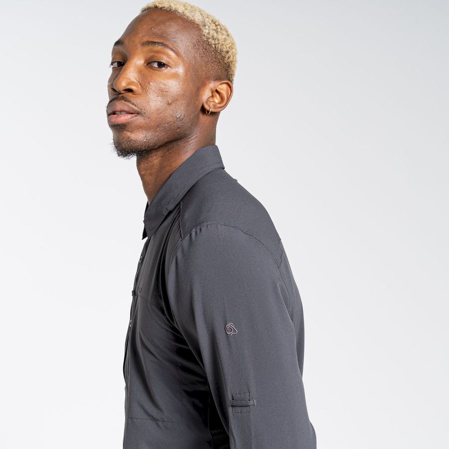 Camisas Craghoppers NosiLife Pro IV Long Sleeved Hombre Negros | BGY996TM