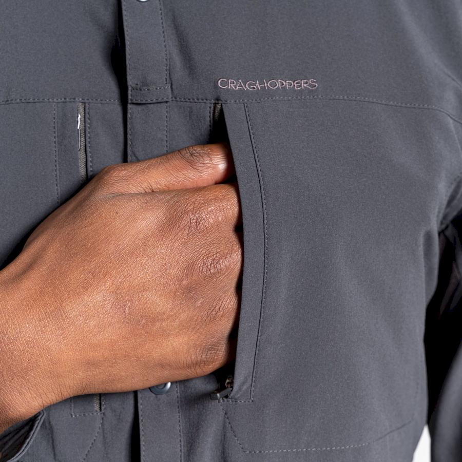 Camisas Craghoppers NosiLife Pro IV Long Sleeved Hombre Negros | BGY996TM