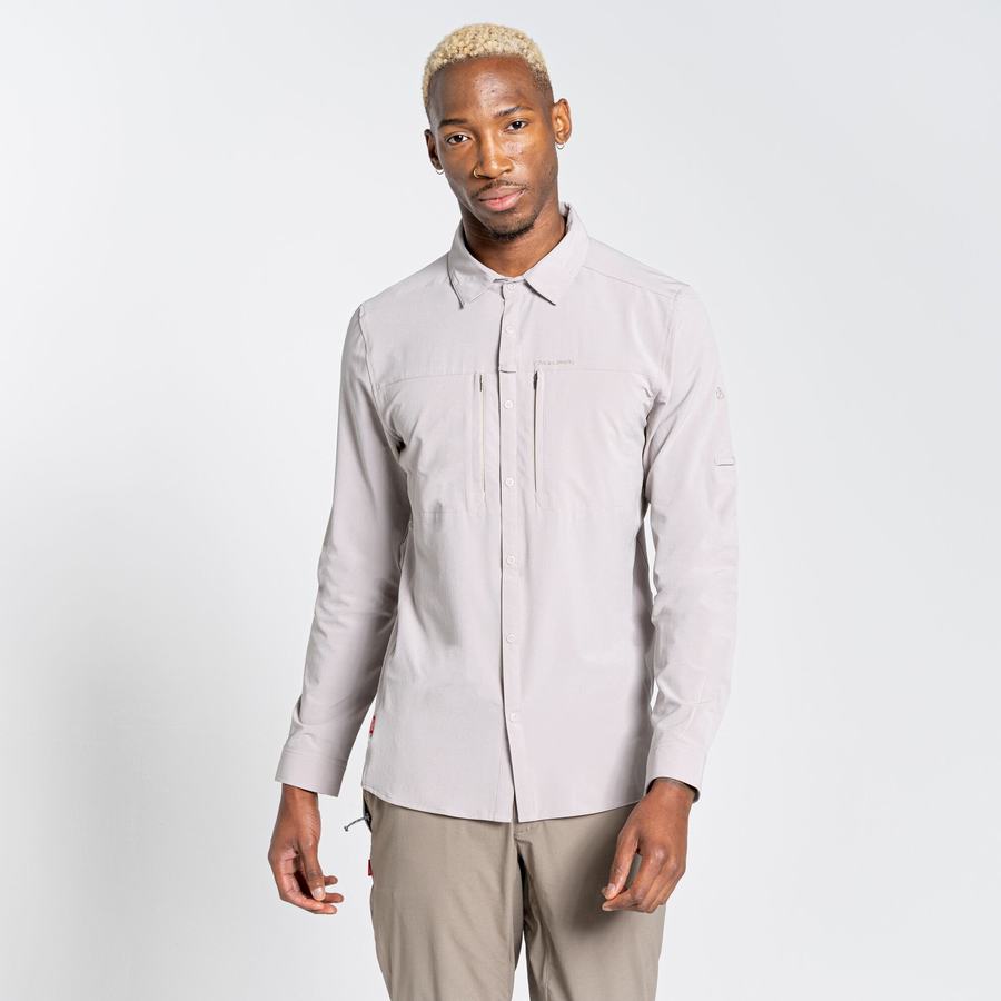 Camisas Craghoppers NosiLife Pro IV Long Sleeved Hombre Blancos | KBE2679RO