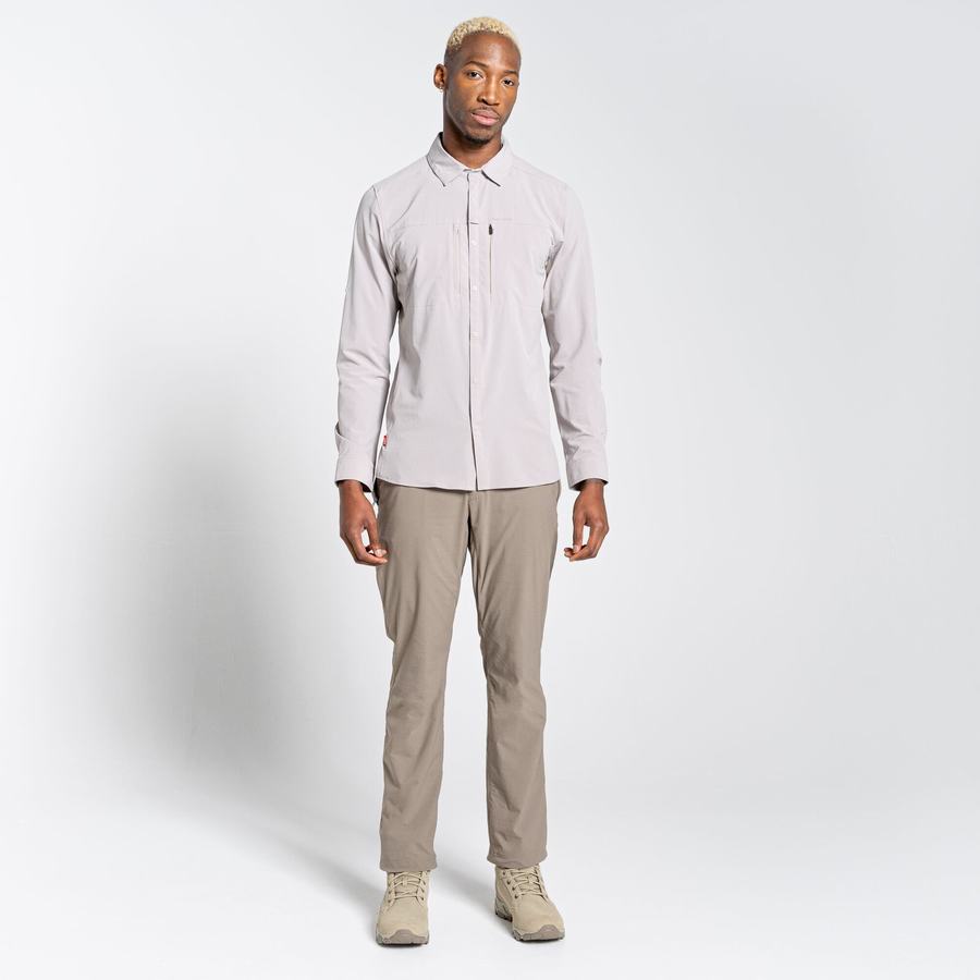 Camisas Craghoppers NosiLife Pro IV Long Sleeved Hombre Blancos | KBE2679RO