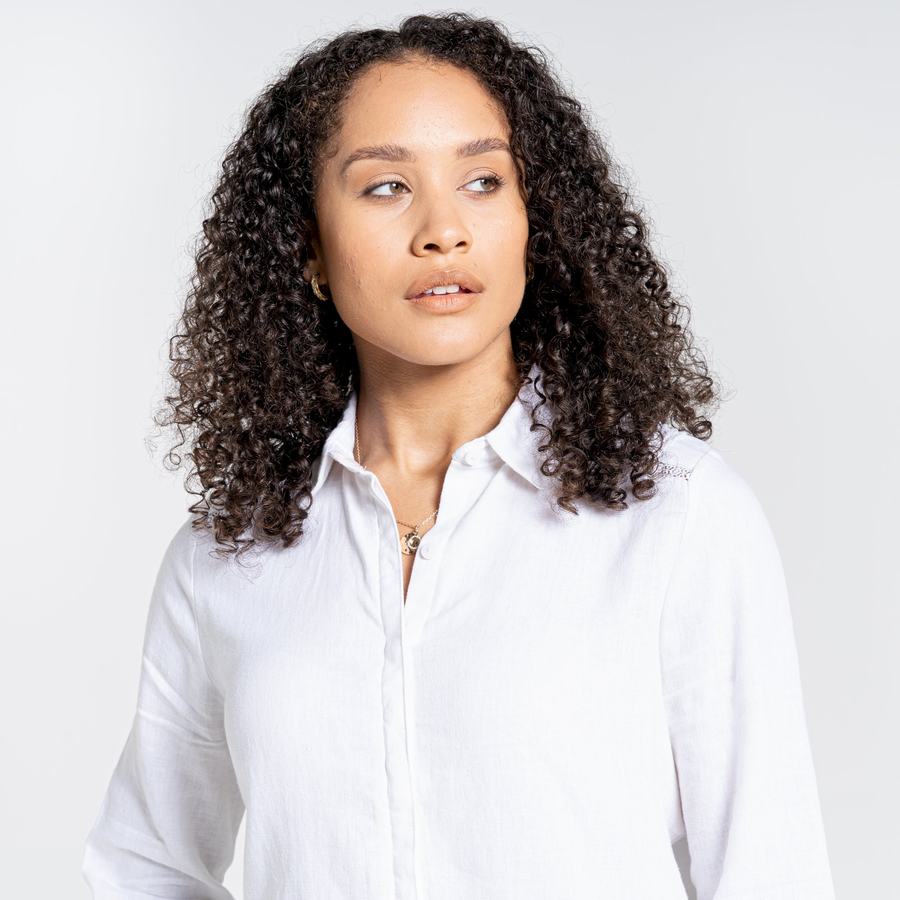 Camisas Craghoppers Nosibotanical Bralio Mujer Blancos | DKR3630PN
