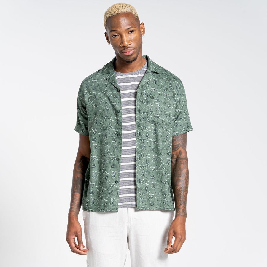 Camisas Craghoppers Nosibotanical Hula Corta Sleeved Hombre Verdes | BKZ6866AY