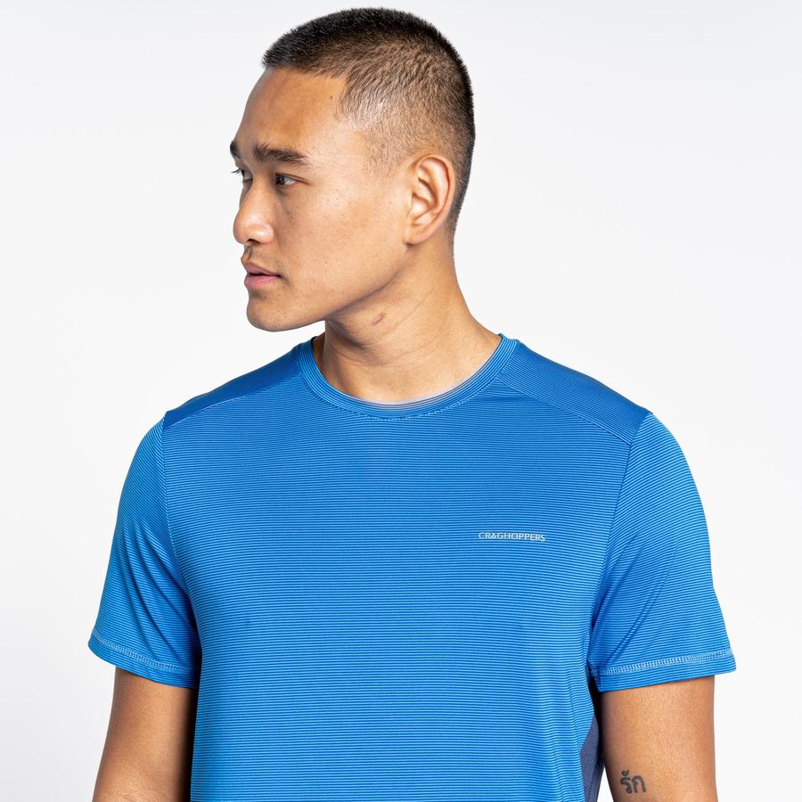 Camisetas Craghoppers Atmos Corta Sleeved Hombre Azules | JVY2848HU