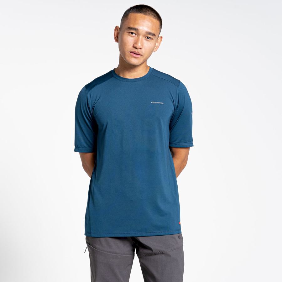 Camisetas Craghoppers Belardo Corta Sleeved Hombre Azul Marino Azules | NGQ8275KV