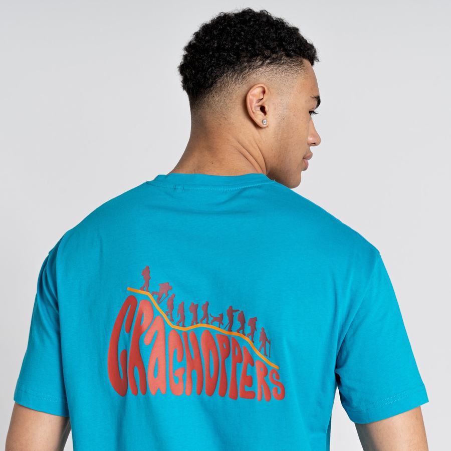 Camisetas Craghoppers Crosby Corta Sleeved Hombre Azules | AHB2443NW