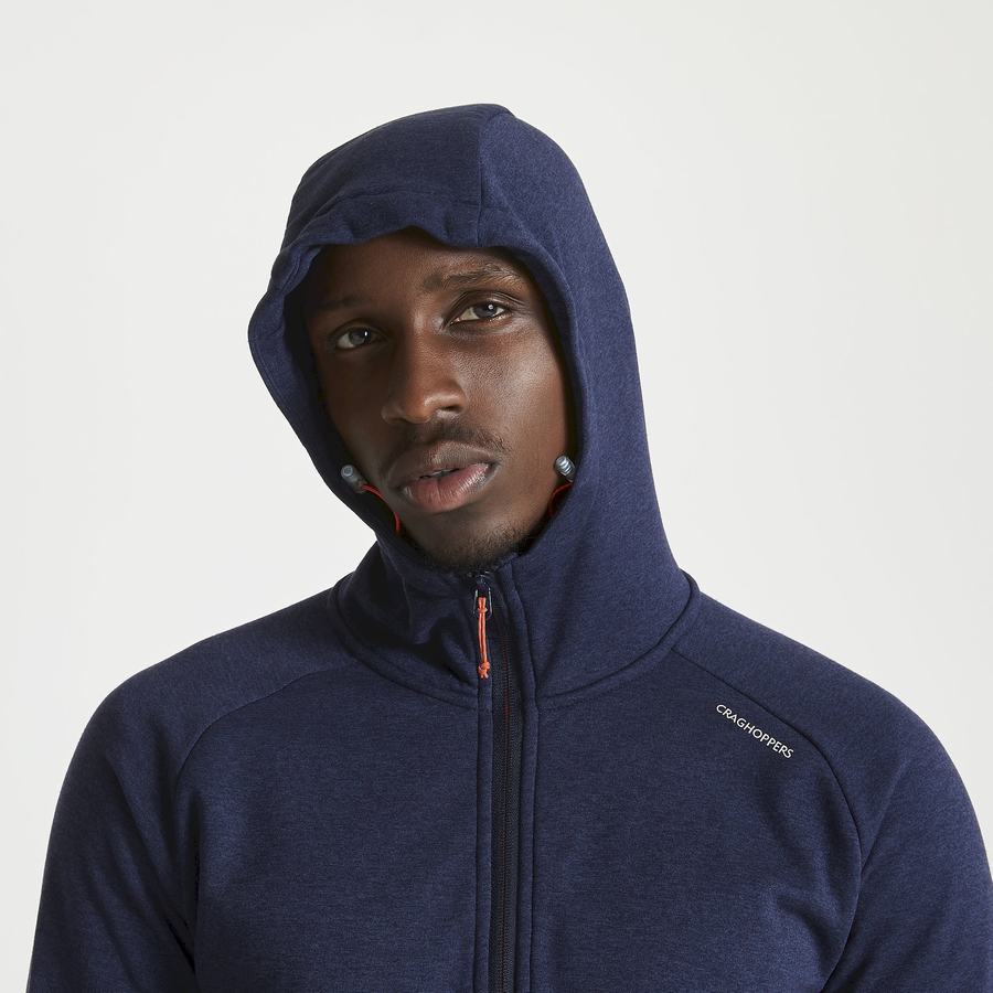 Camisetas Craghoppers Dynamic Encapuchado Half Zip Hombre Azules Azul Marino | BWG2412DA