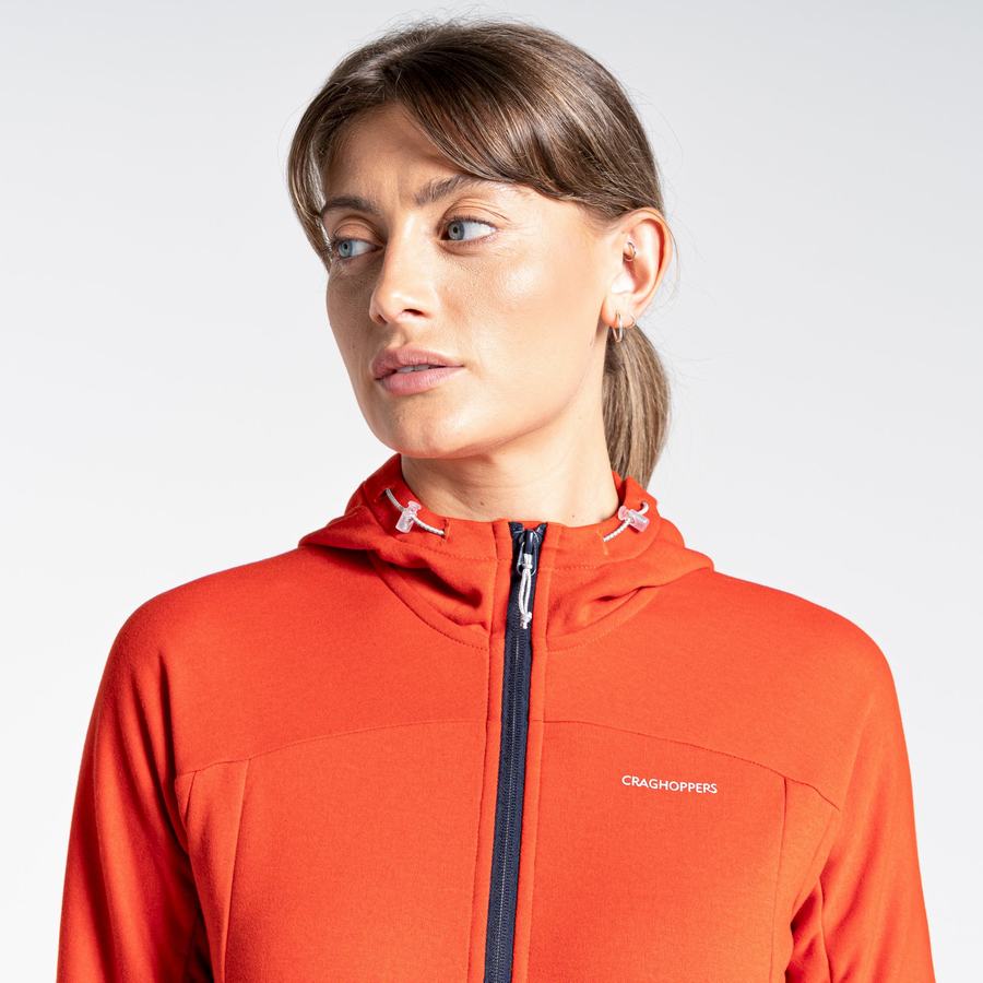 Camisetas Craghoppers Dynamic Encapuchado Half Zip Top Mujer Naranjas | EJQ8177NU