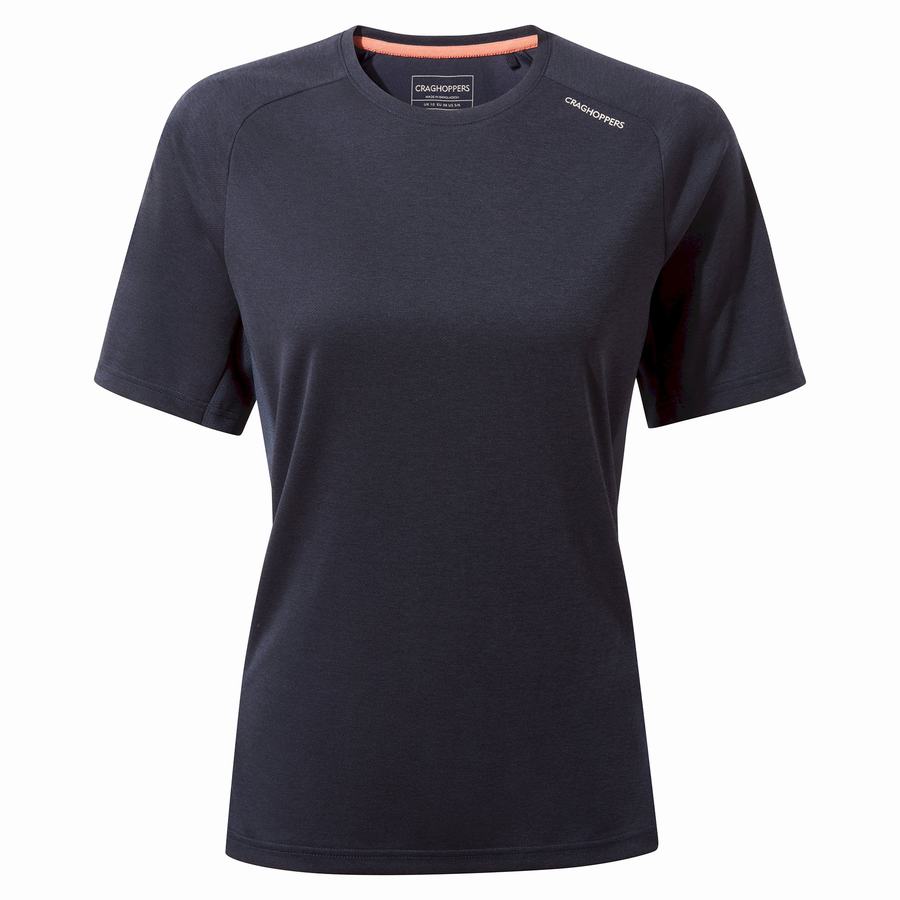 Camisetas Craghoppers Dynamic Pro Corta Sleeve Mujer Azules Azul Marino | WCH7874QW