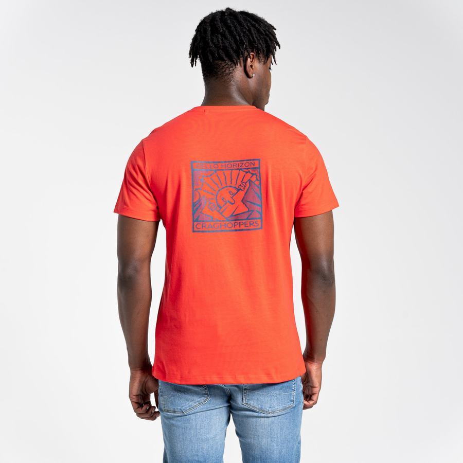 Camisetas Craghoppers Lugo Corta Sleeved Hombre Naranjas Rojos | CSD3558KP