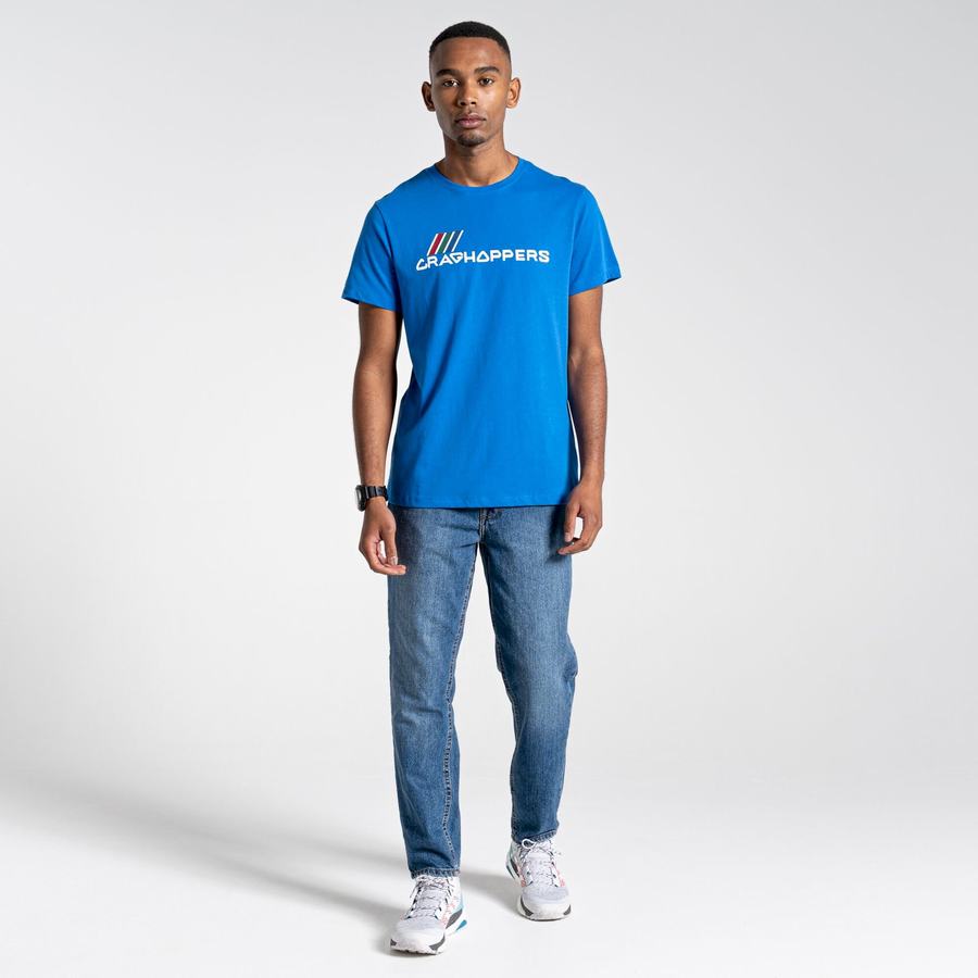 Camisetas Craghoppers Lugo Corta Sleeved Hombre Azules | FID1359RU