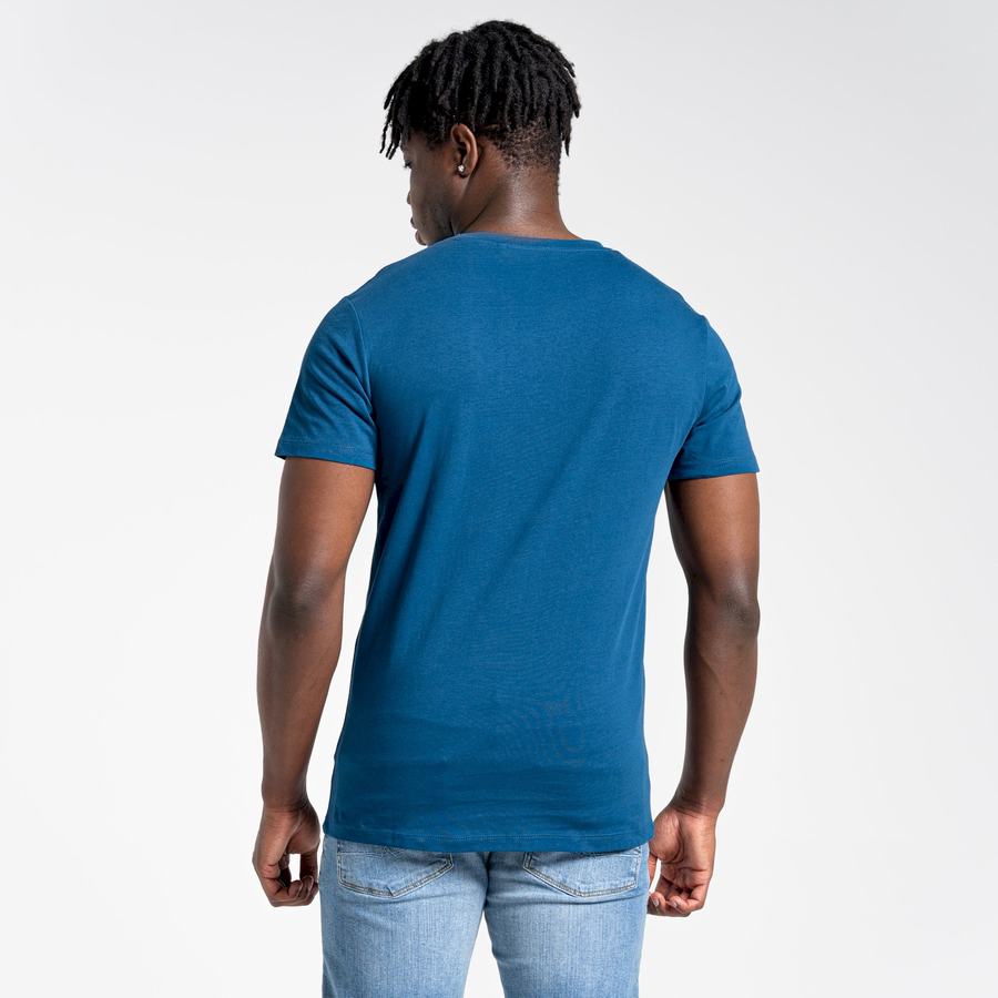 Camisetas Craghoppers Lugo Corta Sleeved Hombre Azul Marino Azules | GWF814LU