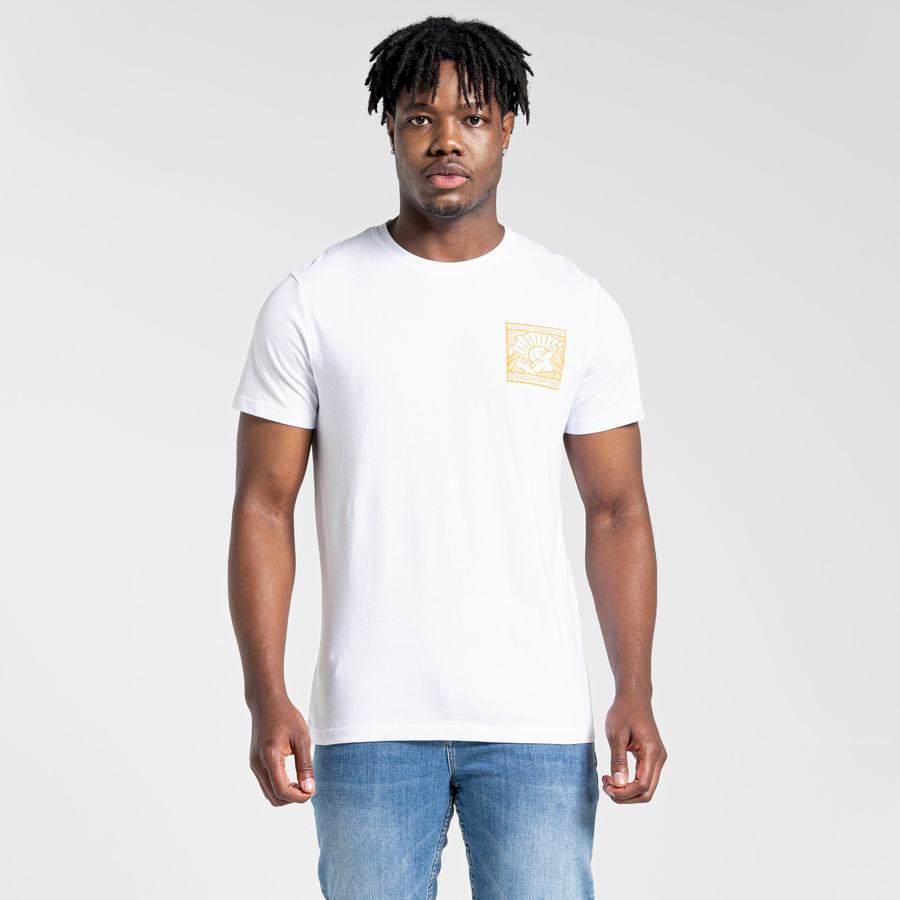 Camisetas Craghoppers Lugo Corta Sleeved Hombre Blancos | OJQ9797HH