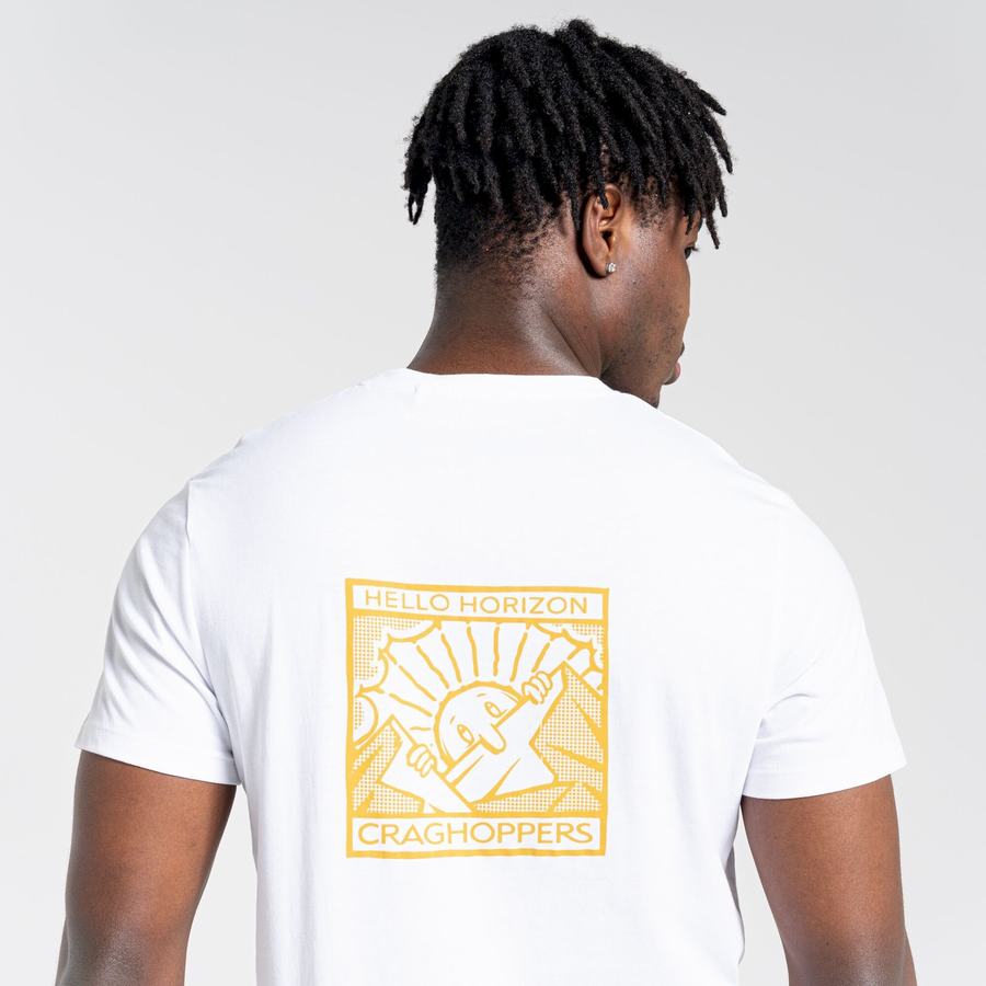 Camisetas Craghoppers Lugo Corta Sleeved Hombre Blancos | OJQ9797HH
