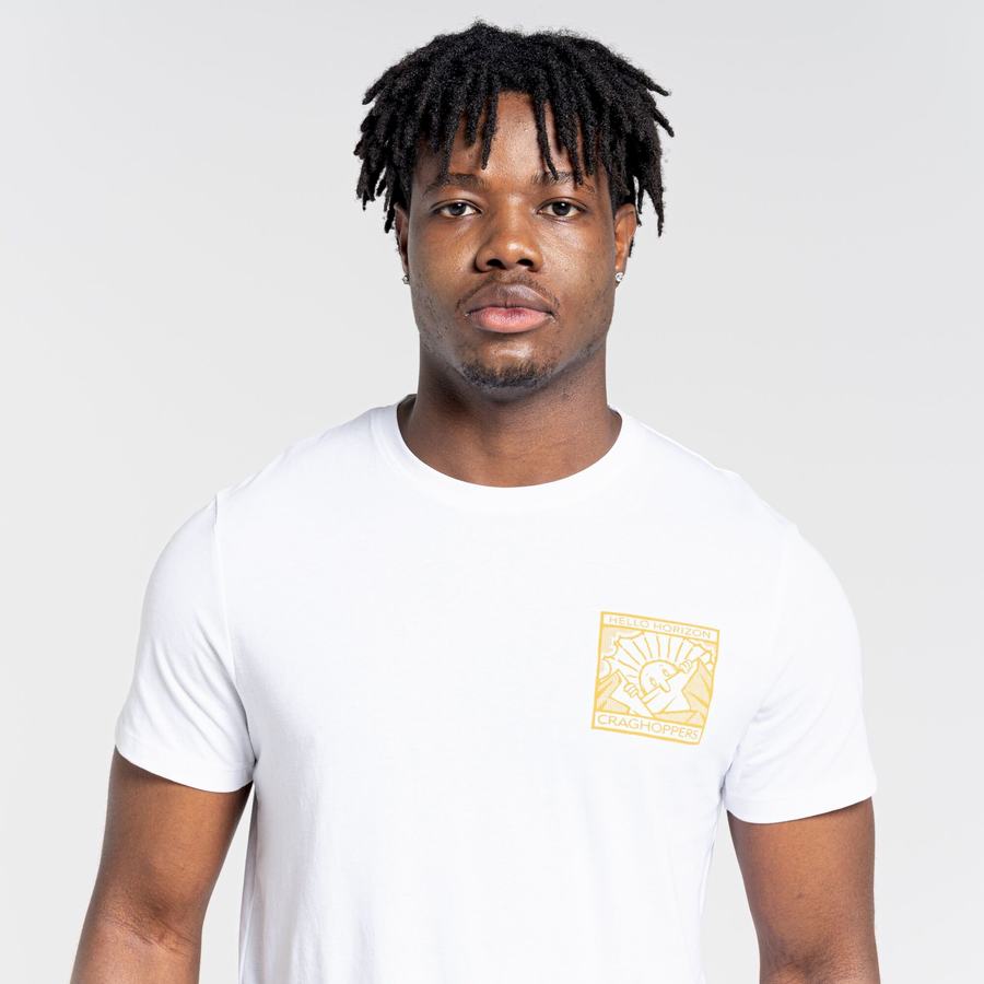 Camisetas Craghoppers Lugo Corta Sleeved Hombre Blancos | OJQ9797HH