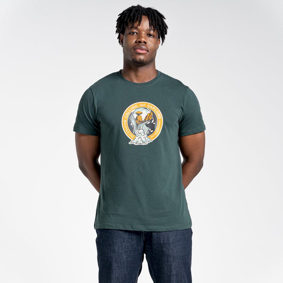 Camisetas Craghoppers Lugo Corta Sleeved Hombre Verdes Claro | UNW1359EW
