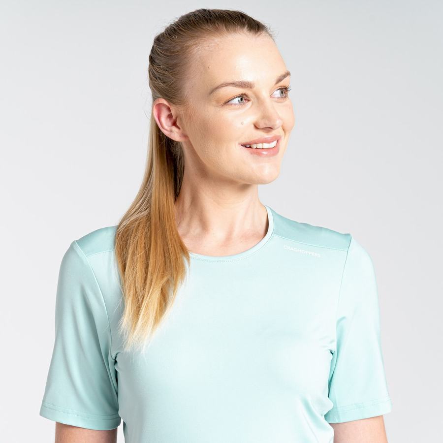 Camisetas Craghoppers NosiLife Candella Corta Sleeved Mujer Verdes | IIK2640SB
