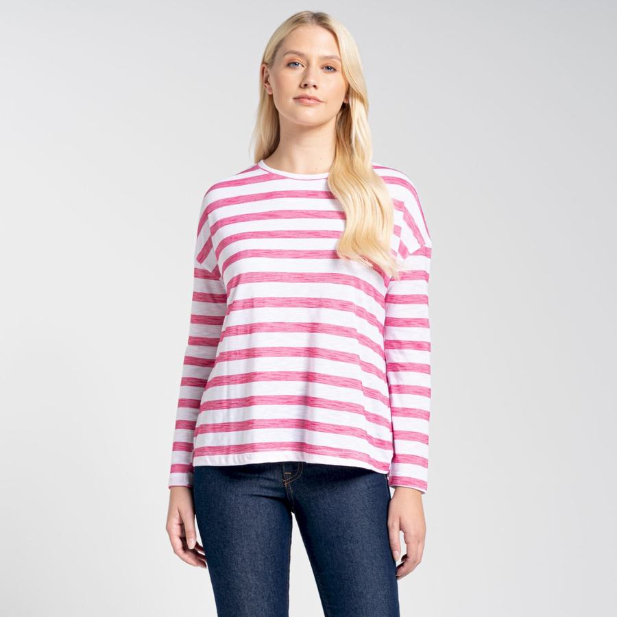 Camisetas Craghoppers NosiLife Cora Long Sleeved Mujer Morados Flores | LNZ550NO