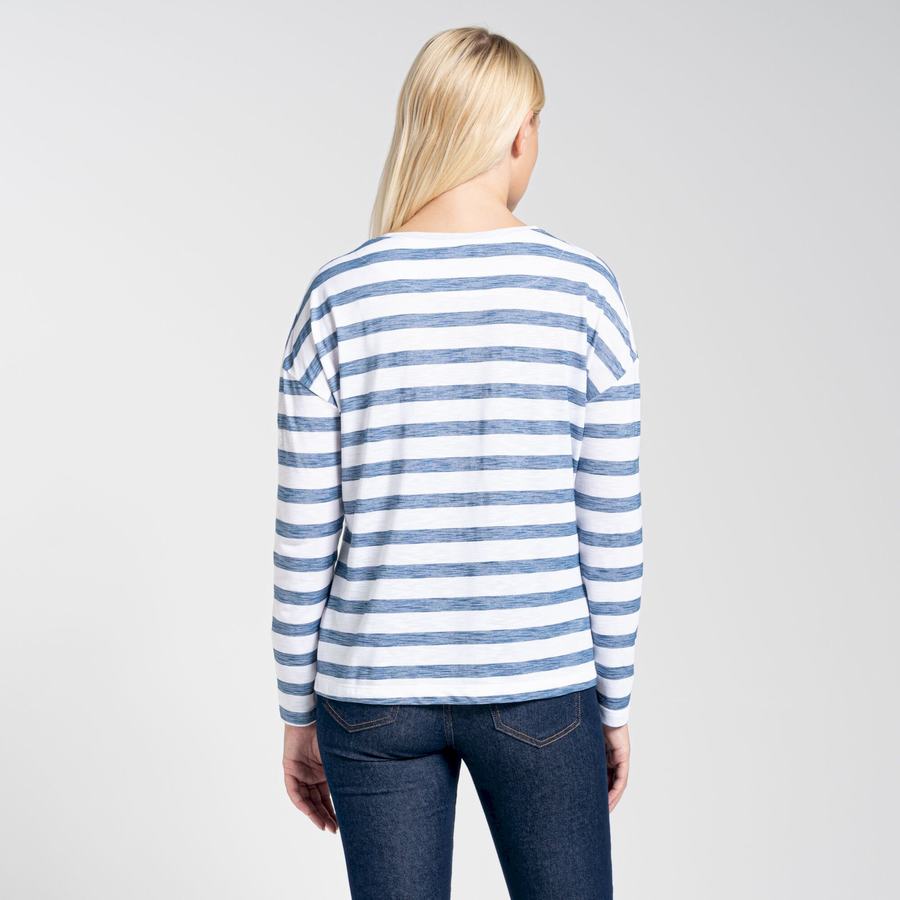Camisetas Craghoppers NosiLife Cora Long Sleeved Mujer Azules | MLY7954DP