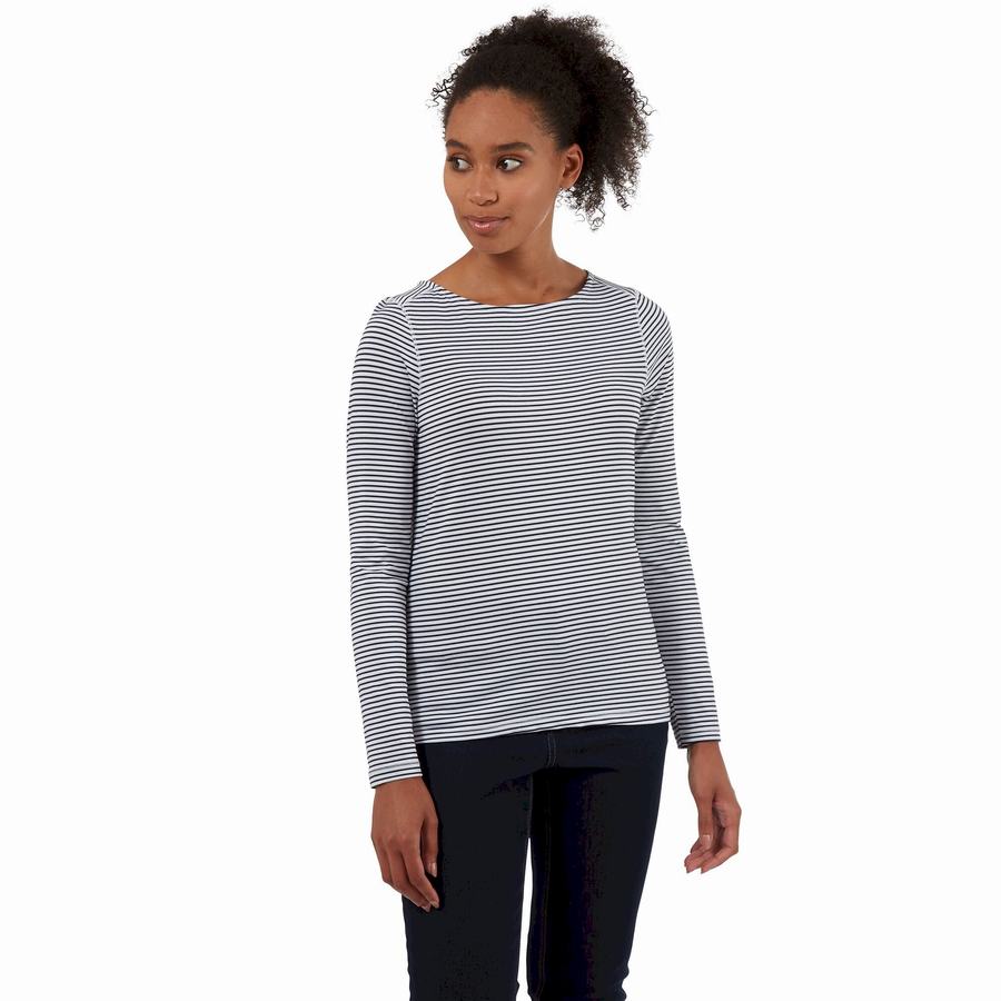 Camisetas Craghoppers NosiLife Erin Long Sleeved Mujer Azules Azul Marino | KYW50100UW