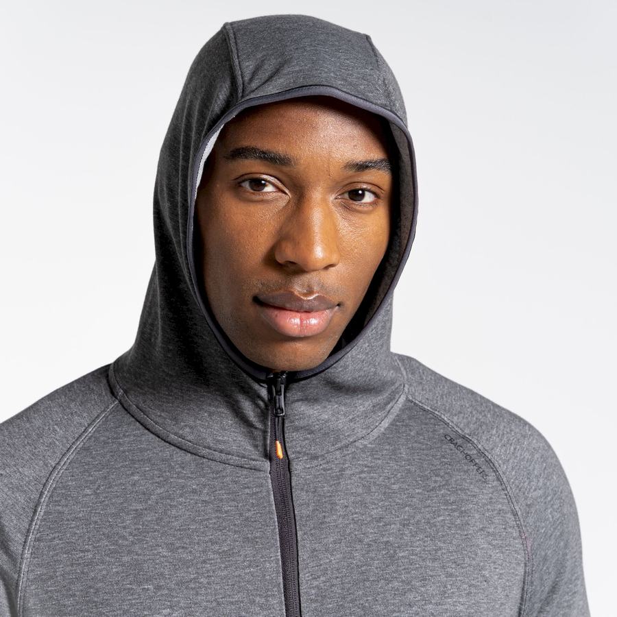 Camisetas Craghoppers NosiLife Nepos Encapuchado Hombre Negros | CQZ5155HG