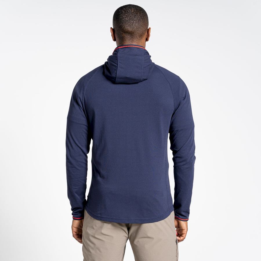 Camisetas Craghoppers NosiLife Nepos Encapuchado Hombre Azules Azul Marino | RJX766ZB
