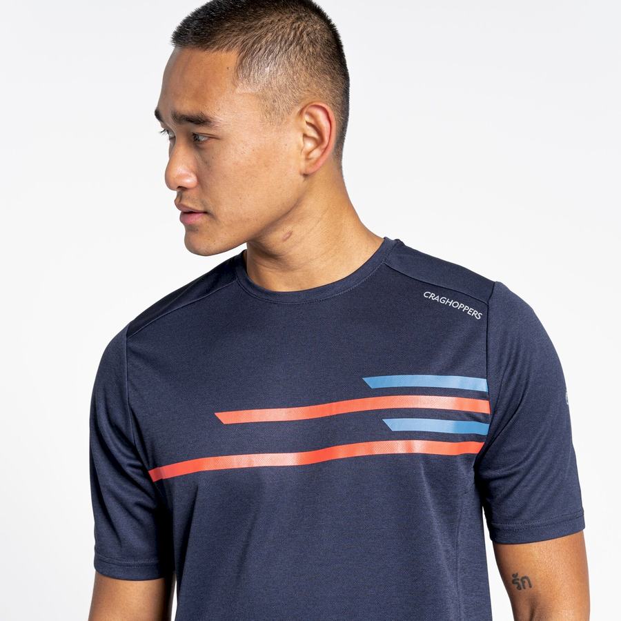 Camisetas Craghoppers NosiLife Pro Active Corta Sleeved Hombre Azules Azul Marino | BNL7320WK