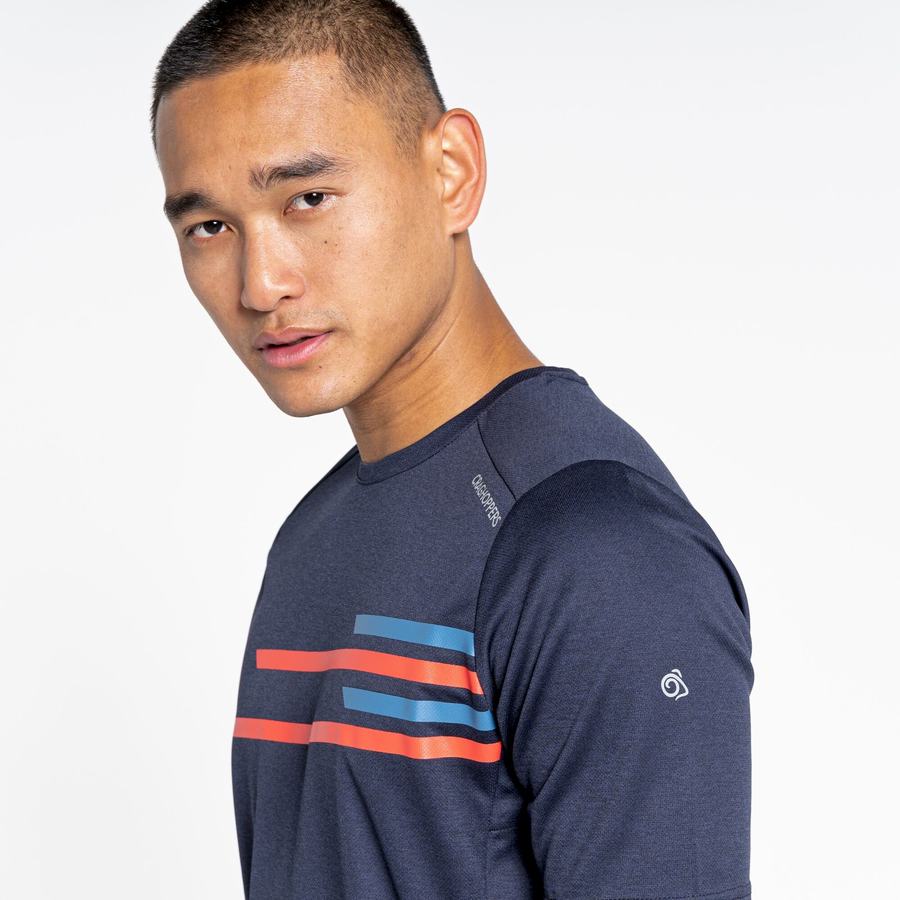 Camisetas Craghoppers NosiLife Pro Active Corta Sleeved Hombre Azules Azul Marino | BNL7320WK