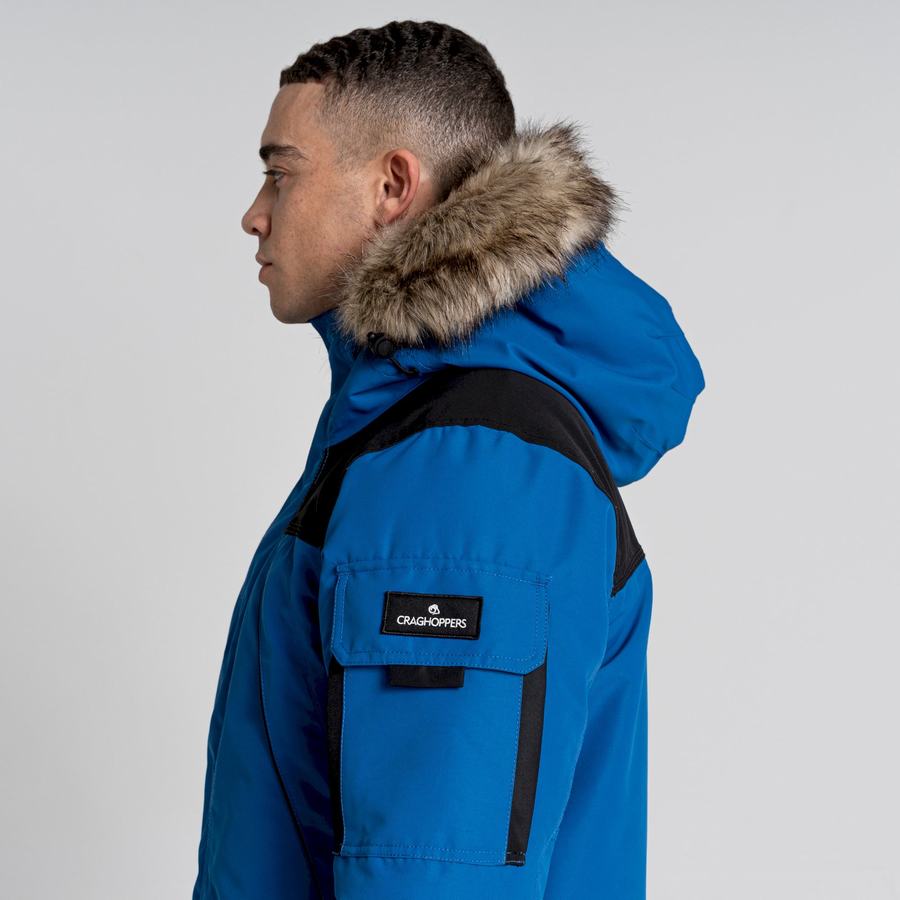 Chaquetas Craghoppers Bishorn II Insulated Hombre Azules Negros | AGW2411KP