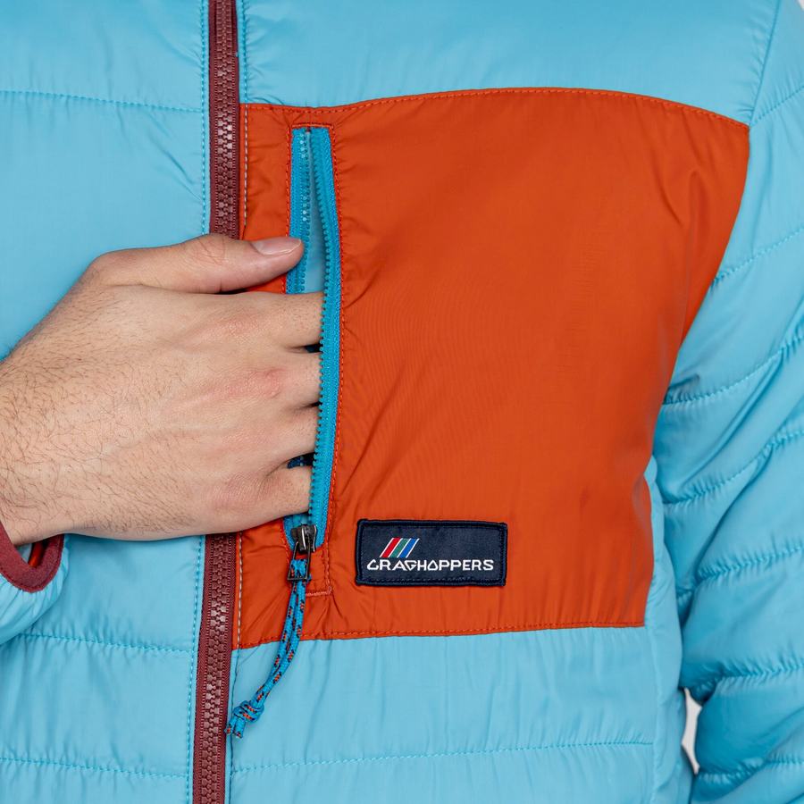 Chaquetas Craghoppers Cameo CompressLite Encapuchado Hombre Azules | CVL3729DZ
