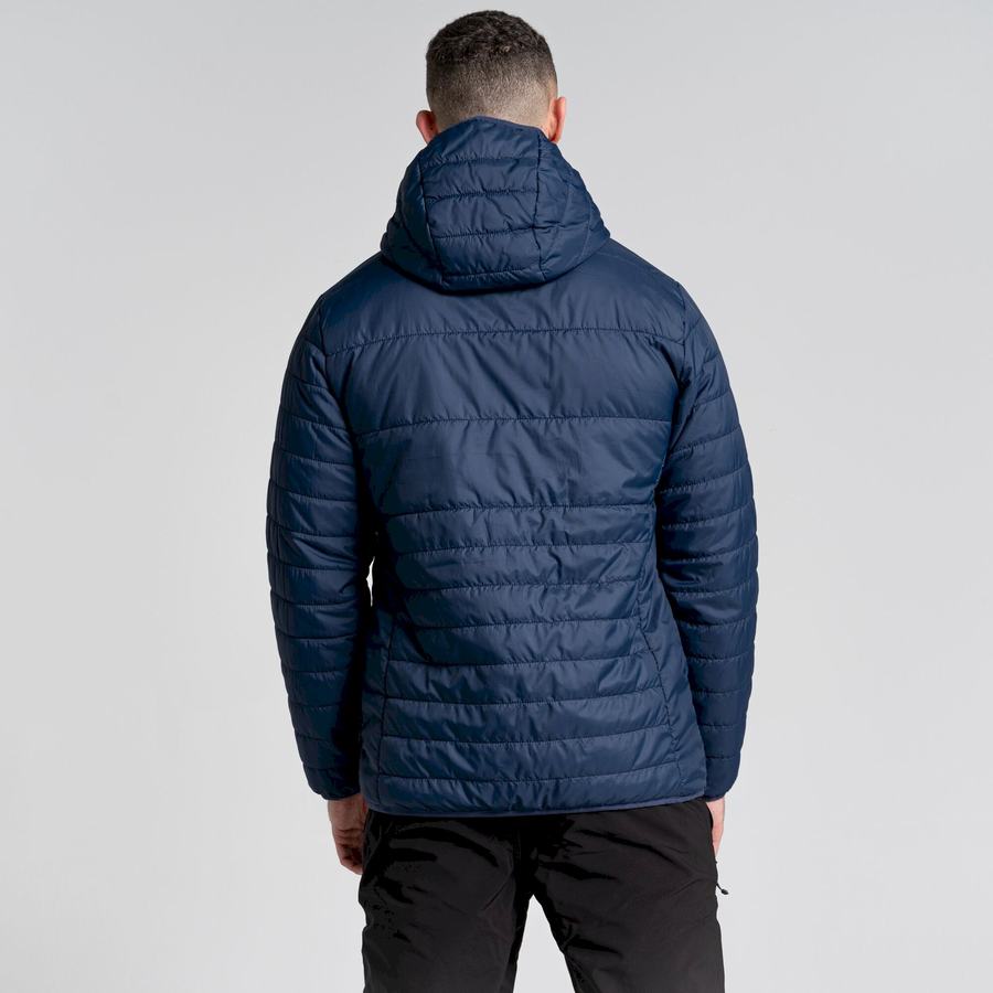 Chaquetas Craghoppers Compresslite VI Encapuchado Hombre Azules Azul Marino Rojos | KGI235PX