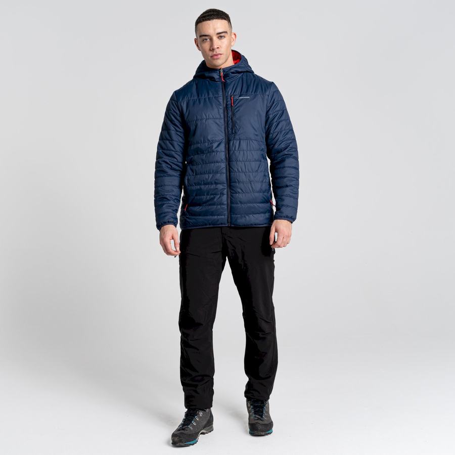 Chaquetas Craghoppers Compresslite VI Encapuchado Hombre Azules Azul Marino Rojos | KGI235PX