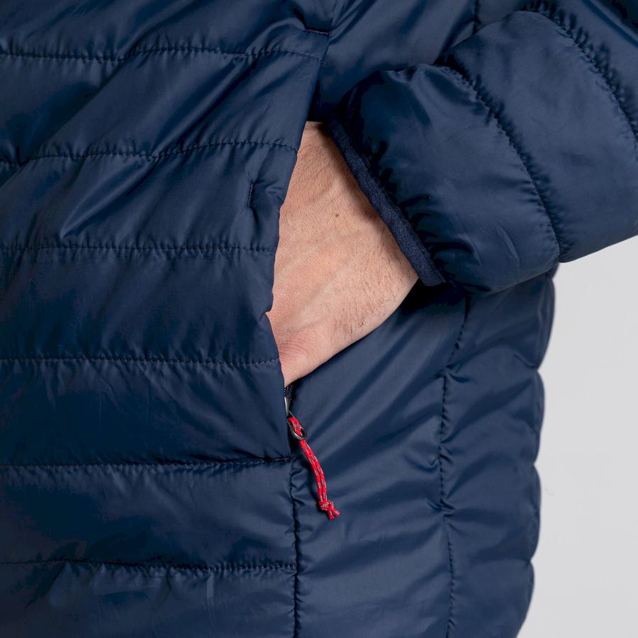 Chaquetas Craghoppers Compresslite VI Encapuchado Hombre Azules Azul Marino Rojos | KGI235PX