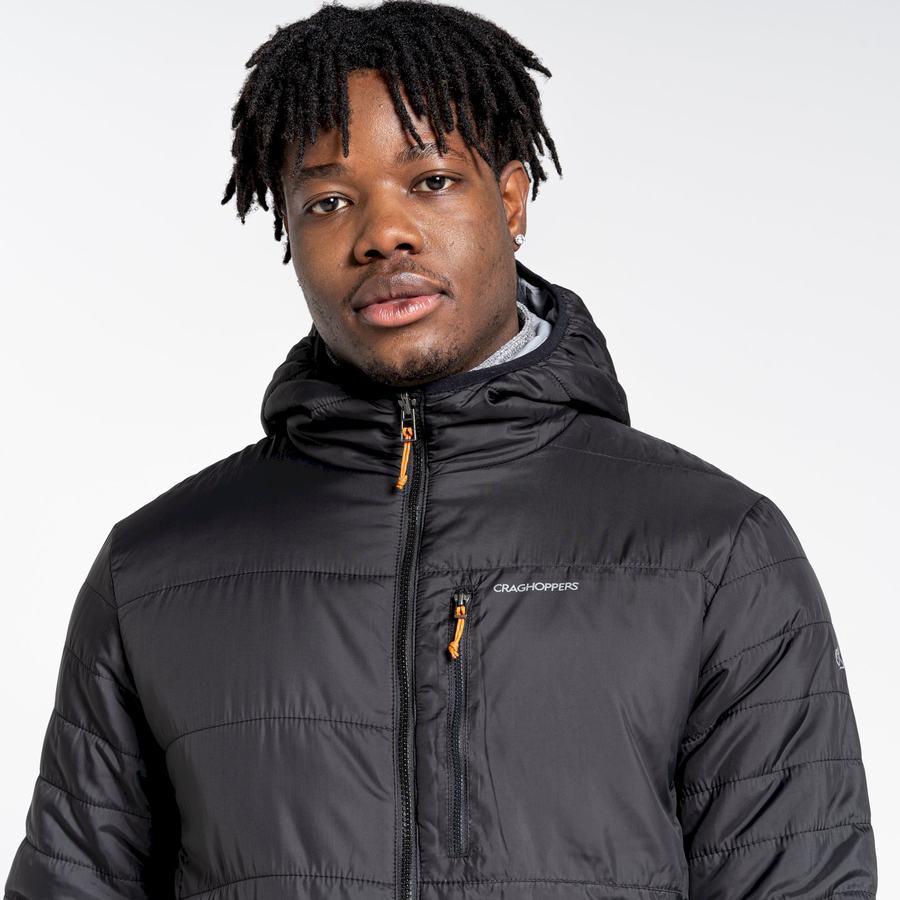 Chaquetas Craghoppers Compresslite VI Encapuchado Hombre Negros | UTT639MD