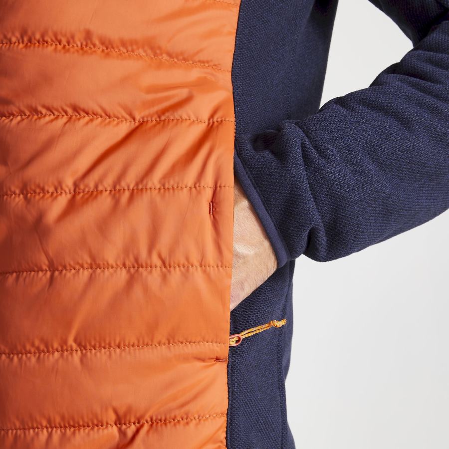Chaquetas Craghoppers Finglas Híbrido Hombre Azules Azul Marino | YXG1555OQ