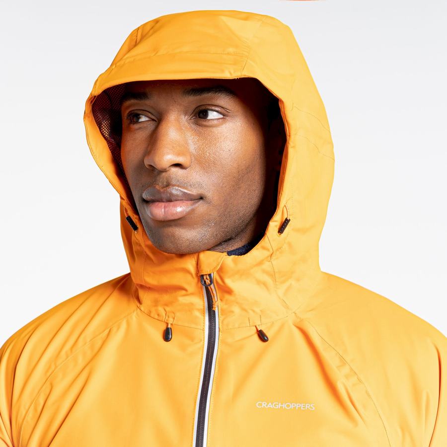 Chaquetas Craghoppers Impermeables Atlas Hombre Naranjas Negros | CQD28100LF